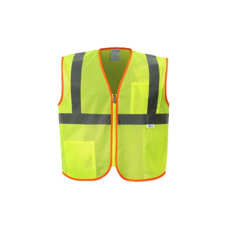 2W INTERNATIONAL Lime Economy Safety Vest, Large, Class 2 RMZ529C-2 L